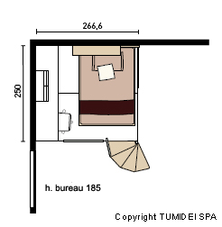 Plan de chambre compacte dans monpetitappart