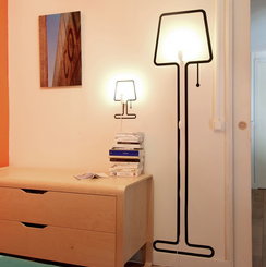 Lampe sticker gain de place