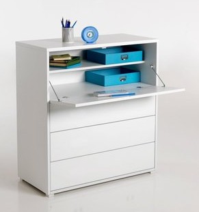 Commode-bureau en pin massif