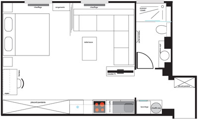 plan d'aménagement dans monpetitappart