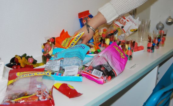 Préparation verrines de bonbons mpa
