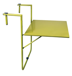 Table de jardin rectangulaire pliable à fixer en acier 2 coloris