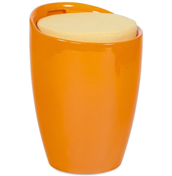 TABOURET COFFRE D’APPOINT ‘GUM’ BLANC