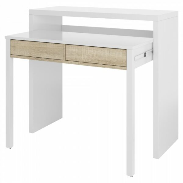 BUREAU CONSOLE EXTENSIBLE 2 TIROIRS FOBUR4582