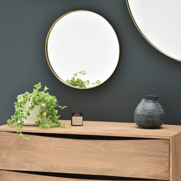 Miroir rond en laiton Murat Passage Vernet