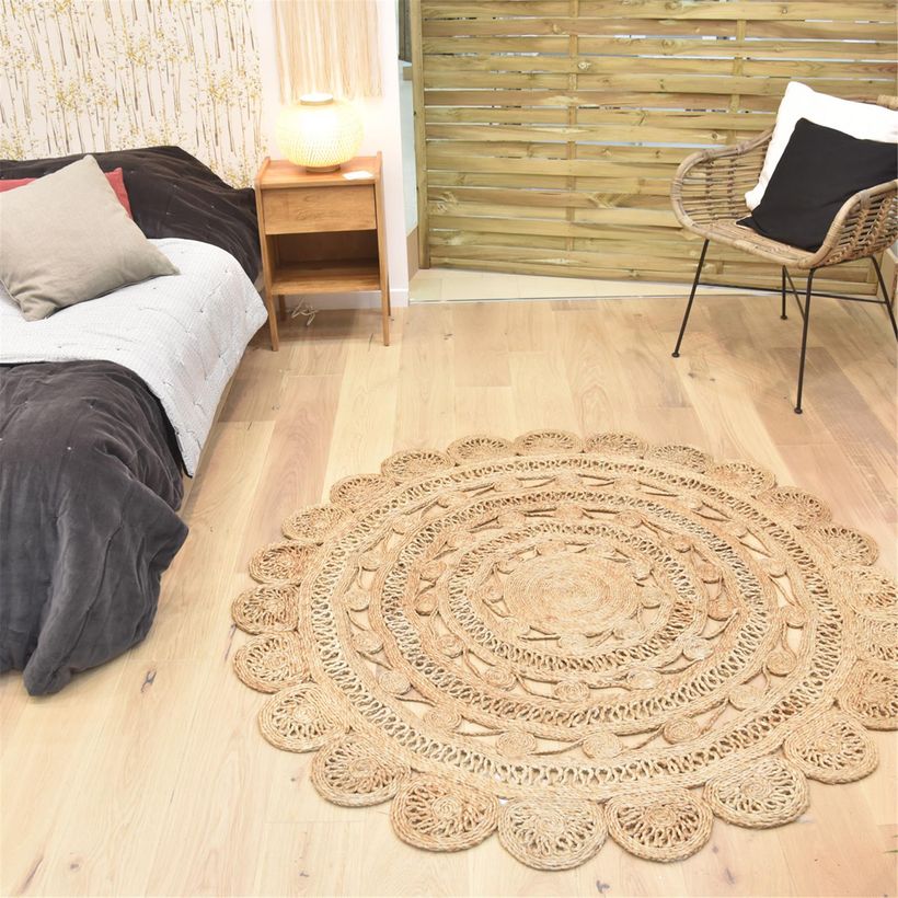 Tapis rond en jute naturel - Décorations - Monpetitappart