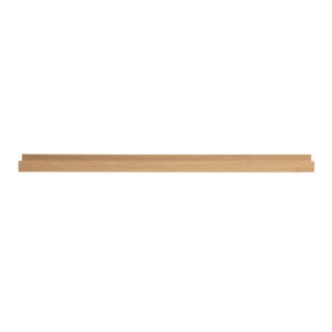 Support mural cadres photos - étagère linéaire en bois clair chêne L120 cm LINEA